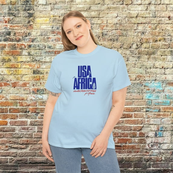 USA for Africa "We Are the World" Vintage 1980s Design Cotton T-Shirt