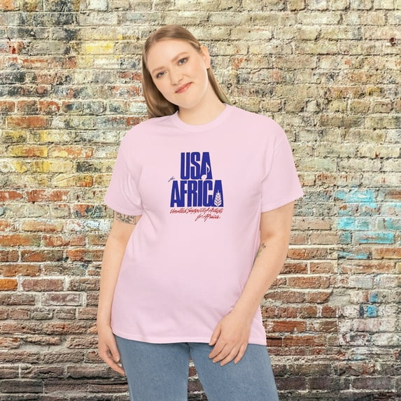 USA for Africa "We Are the World" Vintage 1980s Design Cotton T-Shirt