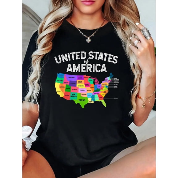 USA map Shirt United States Map T-Shirt US Travel Gift T-Shirt