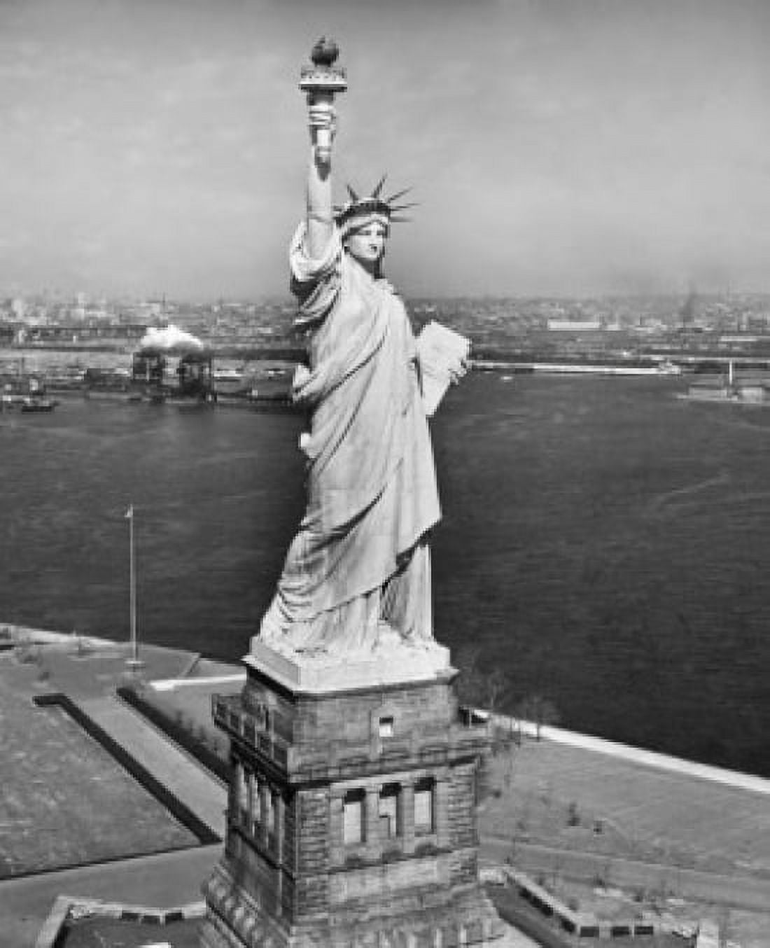 USA new York State New York City High angle view of Statue of Liberty Canvas Art - (24 x 36)