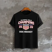 USA shirt Hockey 2026 Winter Olympics Gold Medal T-Shirt, Double Gold Champions Shirt