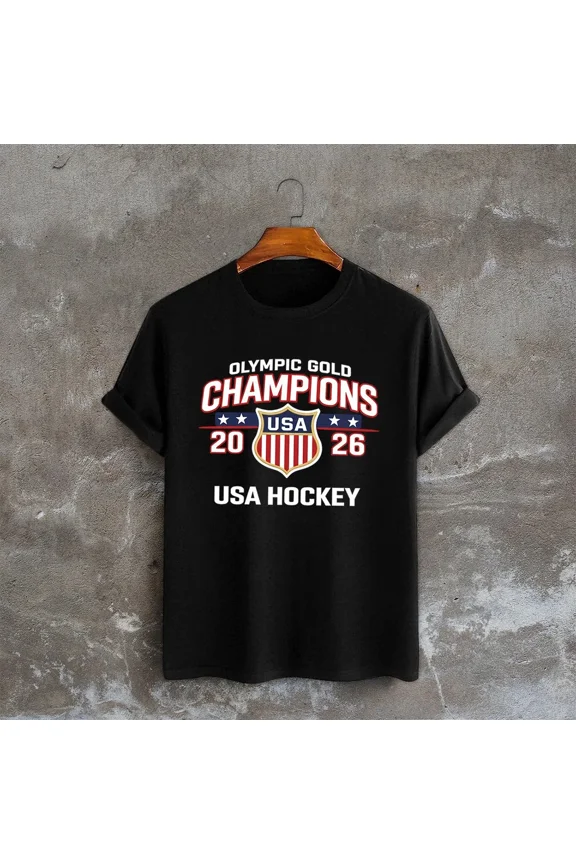 USA shirt Hockey 2026 Winter Olympics Gold Medal T-Shirt, Double Gold Champions Shirt