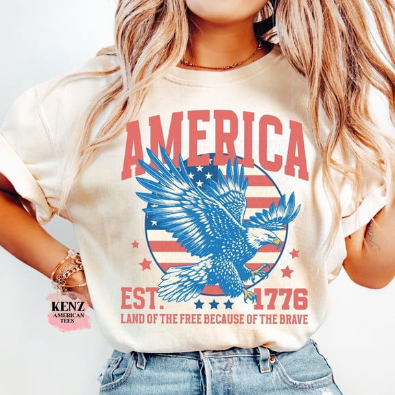 USA shirt Summer BBQ t-shirt Red White and Blue America Tee Women's 4th of July Fourth of July Shirt T-Shirt 1776 Tee