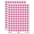 thumbnail image 1 of USA with Stars Patriotic Fun Text Round Sticker Set - Light Pink - Gloss Finish - 0.50" Size, 1 of 3