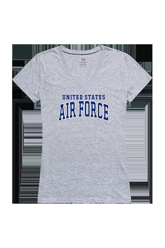 USAF 1 Graphic V-Neck T-Shirt, Heather Gray - Small