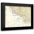thumbnail image 1 of USAF 14x12 Black Modern Framed Museum Art Print Titled - Mojave Desert Nevada California Sheet - USAF 1961, 1 of 5
