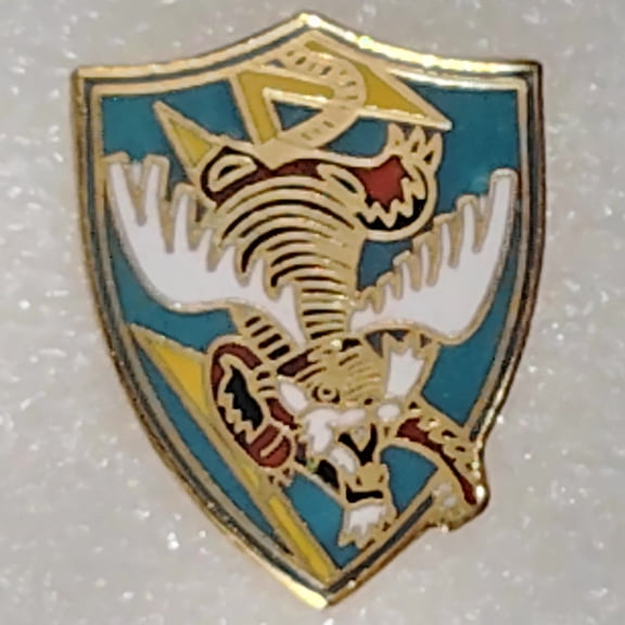 USAF 23rd Fighter Group "Flying Tigers" Novelty Hat/Lapel/Brooch Pin, Enamel Metal, Butterfly Clutch