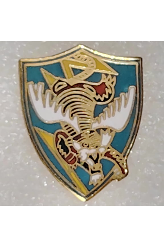 USAF 23rd Fighter Group "Flying Tigers" Novelty Hat/Lapel/Brooch Pin, Enamel Metal, Butterfly Clutch