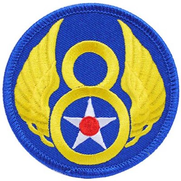 USAF 8th Patch - Blue - 3.63 in. - Durable Embroidery