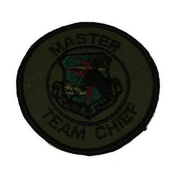 USAF AIR FORCE STRATEGIC AIR COMMAND SAC MASTER TEAM CHIEF PATCH OD GREEN
