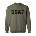 thumbnail image 1 of USAF Air Force Crewneck Sweatshirt in Military Green, 1 of 3