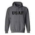 thumbnail image 1 of USAF Air Force Hooded Sweatshirt in Dark Heather, 1 of 3