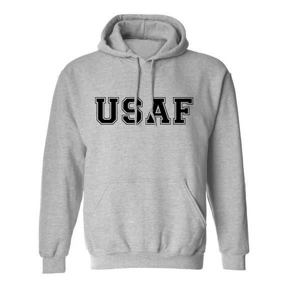 USAF Air Force Hooded Sweatshirt in Gray