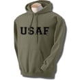 thumbnail image 1 of USAF Air Force Hooded Sweatshirt in Military Green, 1 of 3