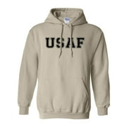 USAF Air Force Hooded Sweatshirt in Sand