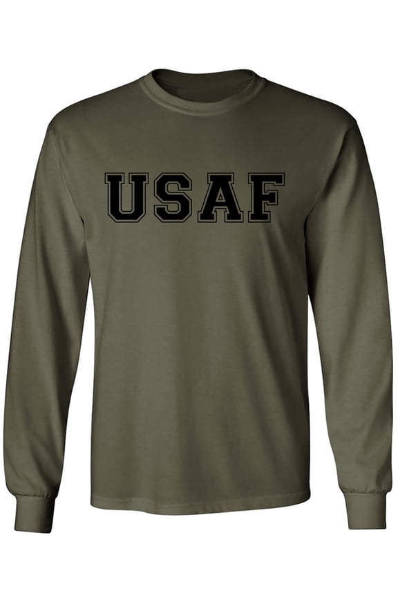USAF Air Force L/S T-Shirt in Military Green