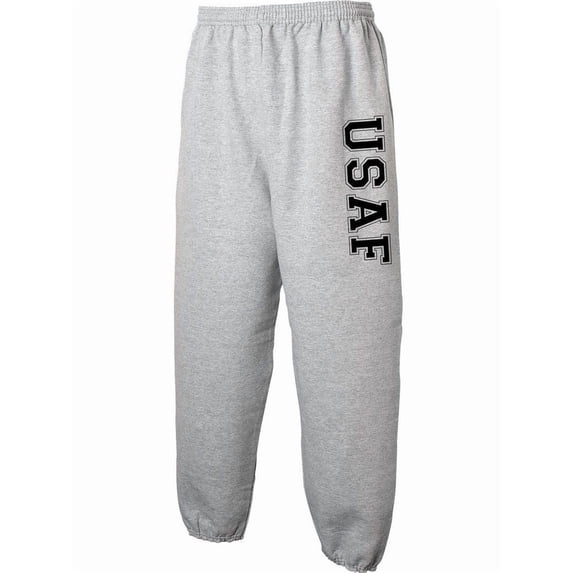 USAF Air Force Military Style Physical Training Sweat Pants in Gray Large