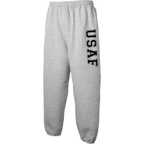 USAF Air Force Military Style Physical Training Sweat Pants in Gray