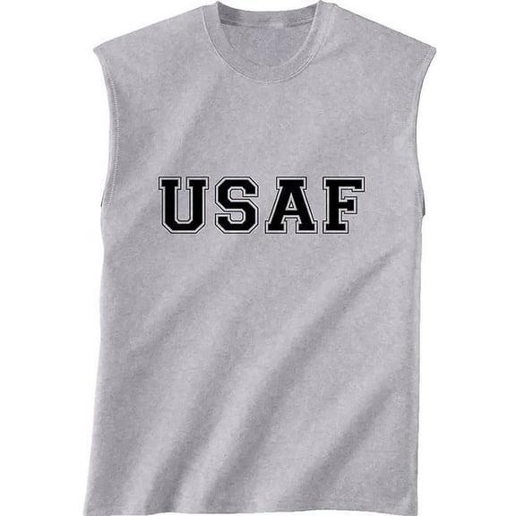 USAF Air Force Sleeveless T-Shirt in gray