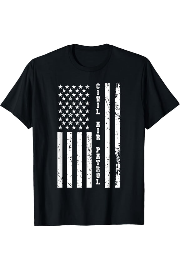 USAF CAP United States Air Force Civil Air Patrol w US Flag T-Shirt