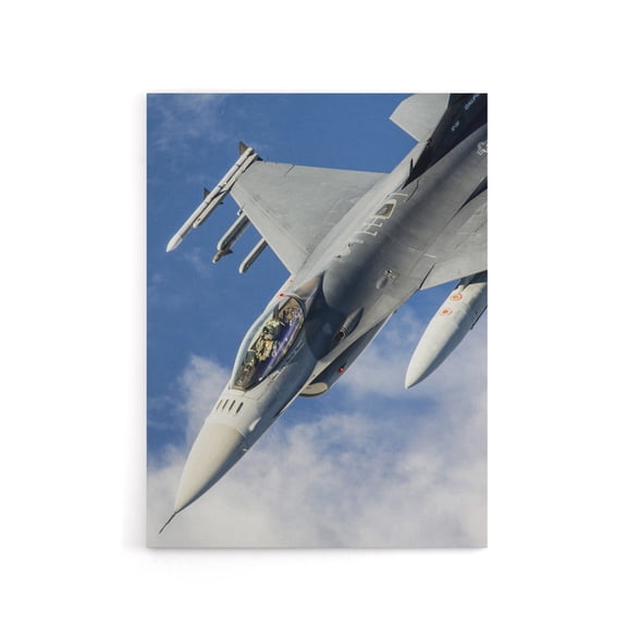 USAF F 16 Fighting Falcon Fighter Jet Canvas Wall Art Print 24X32"