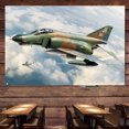thumbnail image 1 of USAF F-4E Vietnam War Fighter Banner Wall Flag - Air Force Attack Aircraft Canvas Print - Military Aviation Wall Art Decor - Ideal Gift For Army Fans 38" x 57", 1 of 6