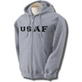 thumbnail image 1 of USAF Full-Zip Hooded Sweatshirt in Gray, 1 of 3