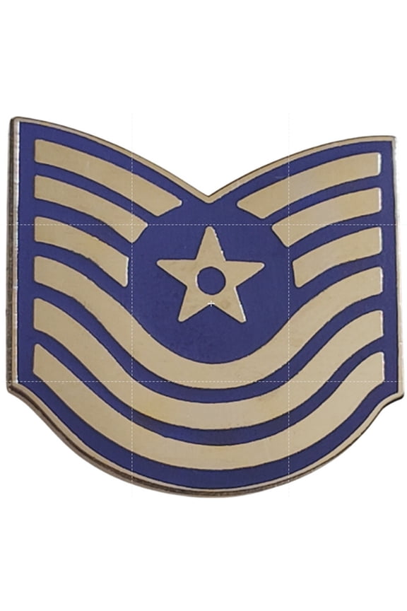 USAF Master Sergeant Rank Novelty Hat Lapel Pin 11/8" 11/8"