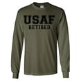 thumbnail image 1 of USAF Retired BLACK Logo Long Sleeve T-Shirt, 1 of 3