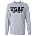 thumbnail image 1 of USAF Retired BLACK Logo Long Sleeve T-Shirt, 1 of 3