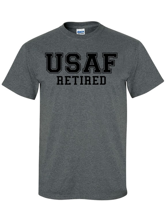 USAF Retired BLACK logo Short Sleeve T-Shirt