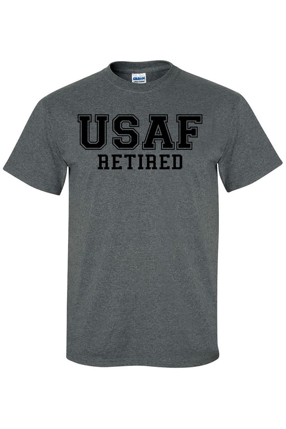 USAF Retired BLACK logo Short Sleeve T-Shirt