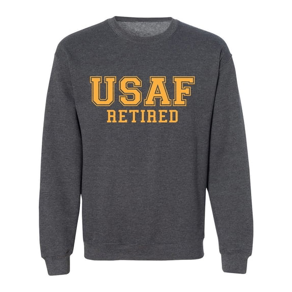 USAF Retired Gold logo Military Style Physical Training Crewneck Sweatshirt