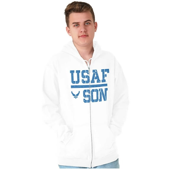 USAF Son United States Air Force Men Big & Tall Zip Hoodie Brisco Brands 3X
