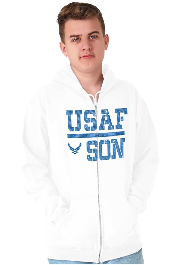 USAF Son United States Air Force Men Big & Tall Zip Hoodie Brisco Brands 4X