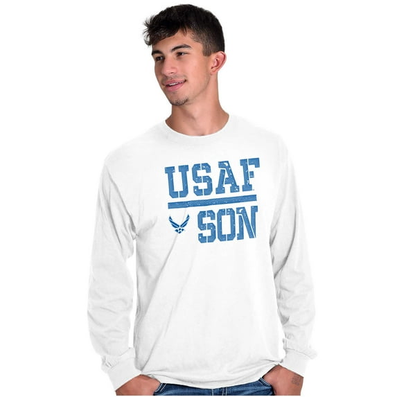 USAF Son United States Air Force Men's Long Sleeve Tee T Shirt Brisco Brands L
