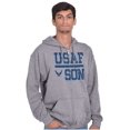 thumbnail image 1 of USAF Son United States Air Force Zip Hoodie Sweatshirt Men Brisco Brands L, 1 of 6