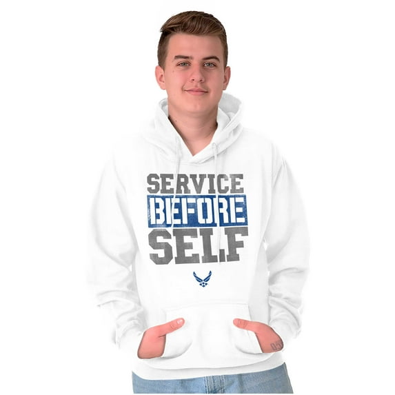 USAF US Air Force Service Before Self Unisex Plus Size Hoodie Brisco Brands 3X