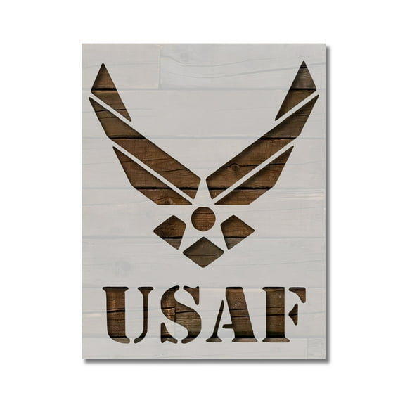 USAF United States Air Force Stencil Template Reusable 8.5 x 11 for Painting on Walls, Wood, Etc. By Stencilville