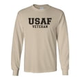 thumbnail image 1 of USAF Veteran Long Sleeve T-Shirt in Sand, 1 of 3