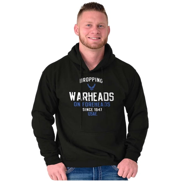 USAF Warheads on Foreheads Funny Hoodie Sweatshirt Women Men Brisco Brands S