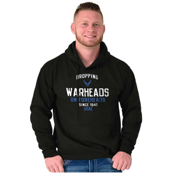 USAF Warheads on Foreheads Funny Unisex Plus Size Hoodie Brisco Brands 2X