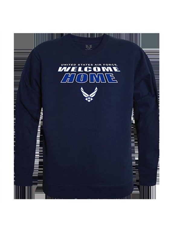 USAF Welcome Graphic Crewneck Sweatshirt, Navy - Small
