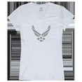 thumbnail image 1 of USAF Wing Graphic V-Neck T-Shirts, White - Large, 1 of 1