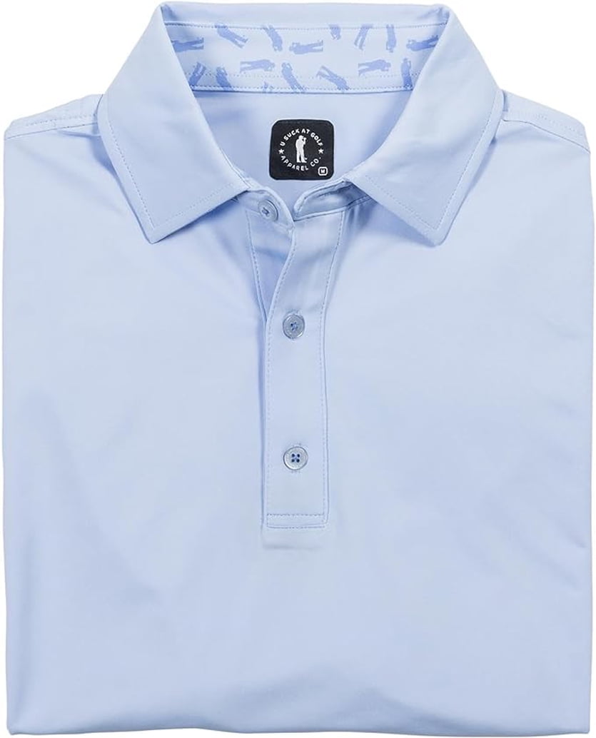 USAG Men's High Performance Dry Fit Short Sleeve Golf Polo Shirt