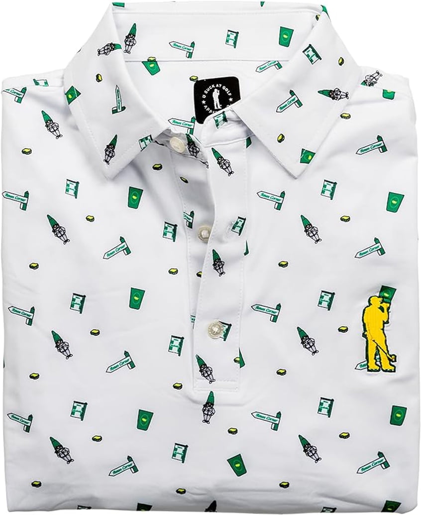 USAG Men's High Performance Dry Fit Short Sleeve Golf Polo Shirt