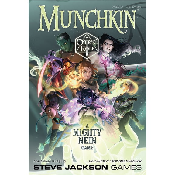 USAOPOLY Munchkin: Critical Role Card Game | Munchkin Game Featuring Critical Role Mighty Nein Campaign | Officially Licensed Critical Role Card Game | Familiar Members, Characters & Guests