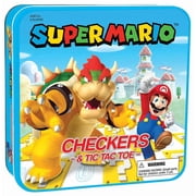 Super Mario™ vs Bowser Checkers & Tic Tac Toe Board Game, by Usaopoly