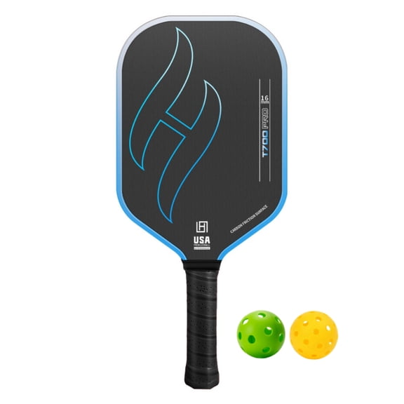 USAPA Approved Pickleball Paddles Racket with T700 Carbon Fiber, 16mm Honeycomb Core, Spin Surface, Pro Power Speed & Control