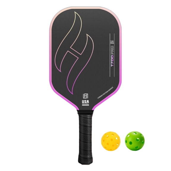 USAPA Approved Pickleball Paddles Racket with T700 Carbon Fiber, 16mm Honeycomb Core, Spin Surface, Pro Power Speed & Control – Includes Carry Bag